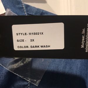 NWT 2XL lightweight jean dress.